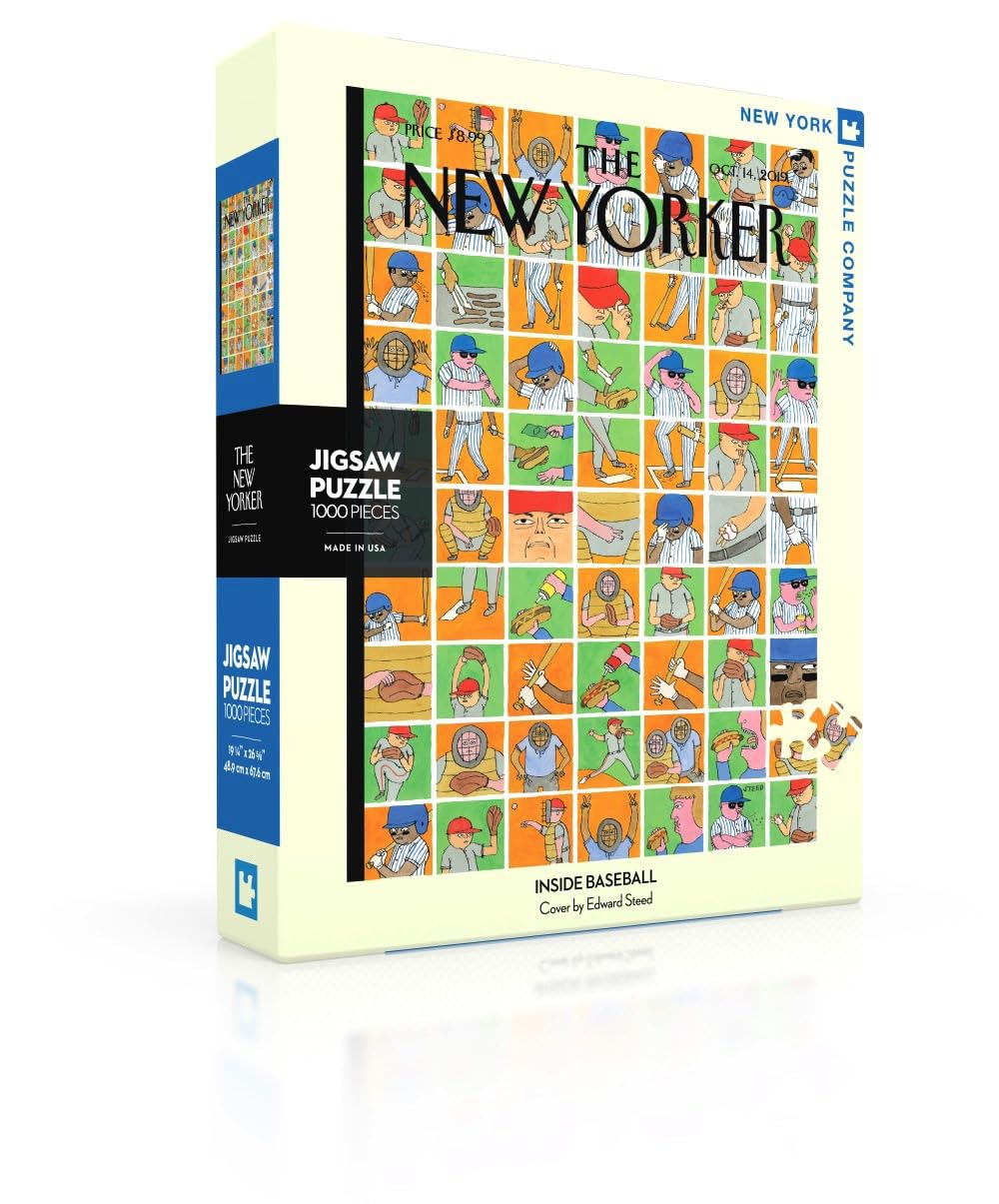 New York Puzzle Company - New Yorker Inside Baseball - 1000 Piece Jigsaw Puzzle