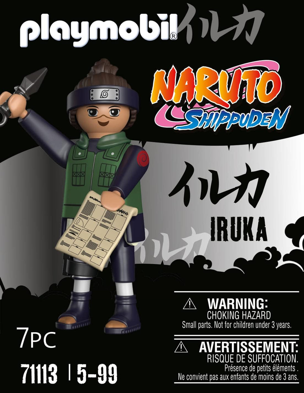 Playmobil 71113 Naruto: Iruka Figure Set, Naruto Shippuden Anime Collectors Figure, Playset Suitable for Children and fa