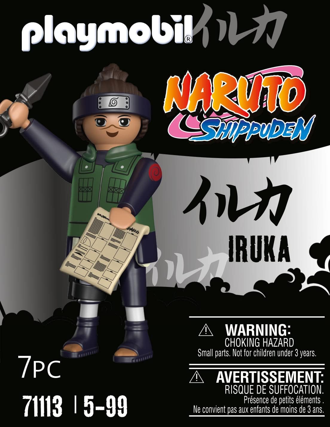 Playmobil 71113 Naruto: Iruka Figure Set, Naruto Shippuden Anime Collectors Figure, Playset Suitable for Children and fa