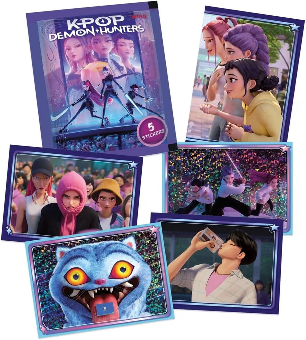 KPop Demon Hunters - Multi Pack - 5 Single Packs - 25 Stickers