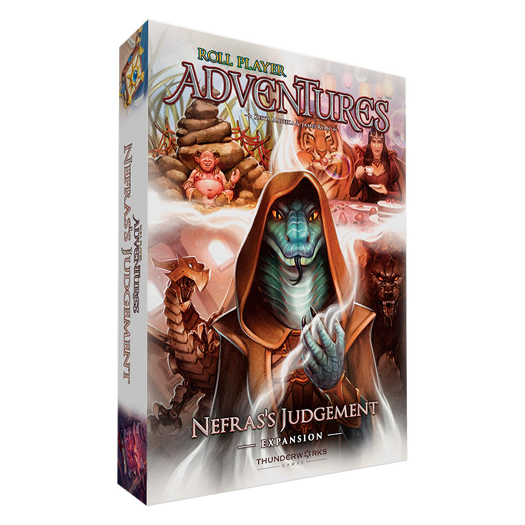 Thunderworks Games Roll Player Adventures: Nefras's Judgement Expansion - Thunderworks, Narrative Game, Ages 14+, 1-4 Players, 90-150 Min