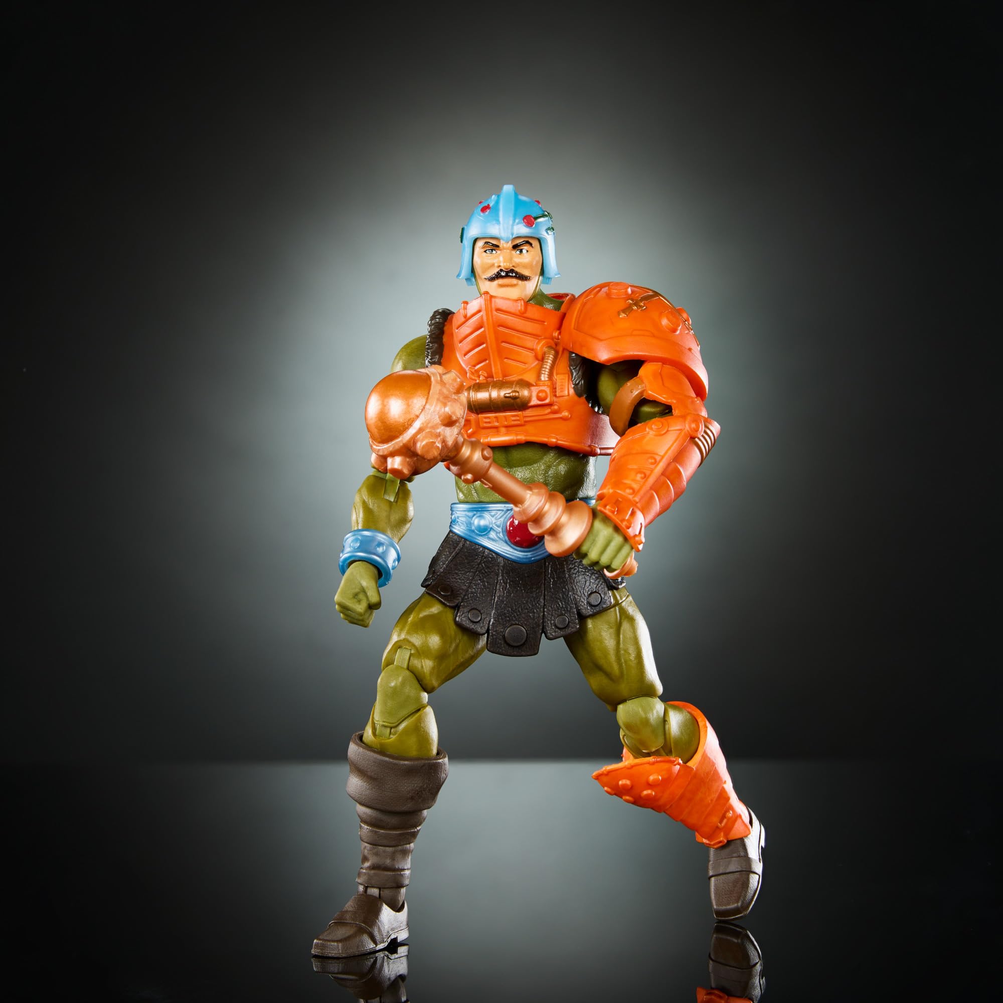Masters of the Universe Masterverse New Eternia Man-At-Arms Action Figure, 30 Articulations, Swappable Head, Hands & Mace, MOTU Toy, HYC48