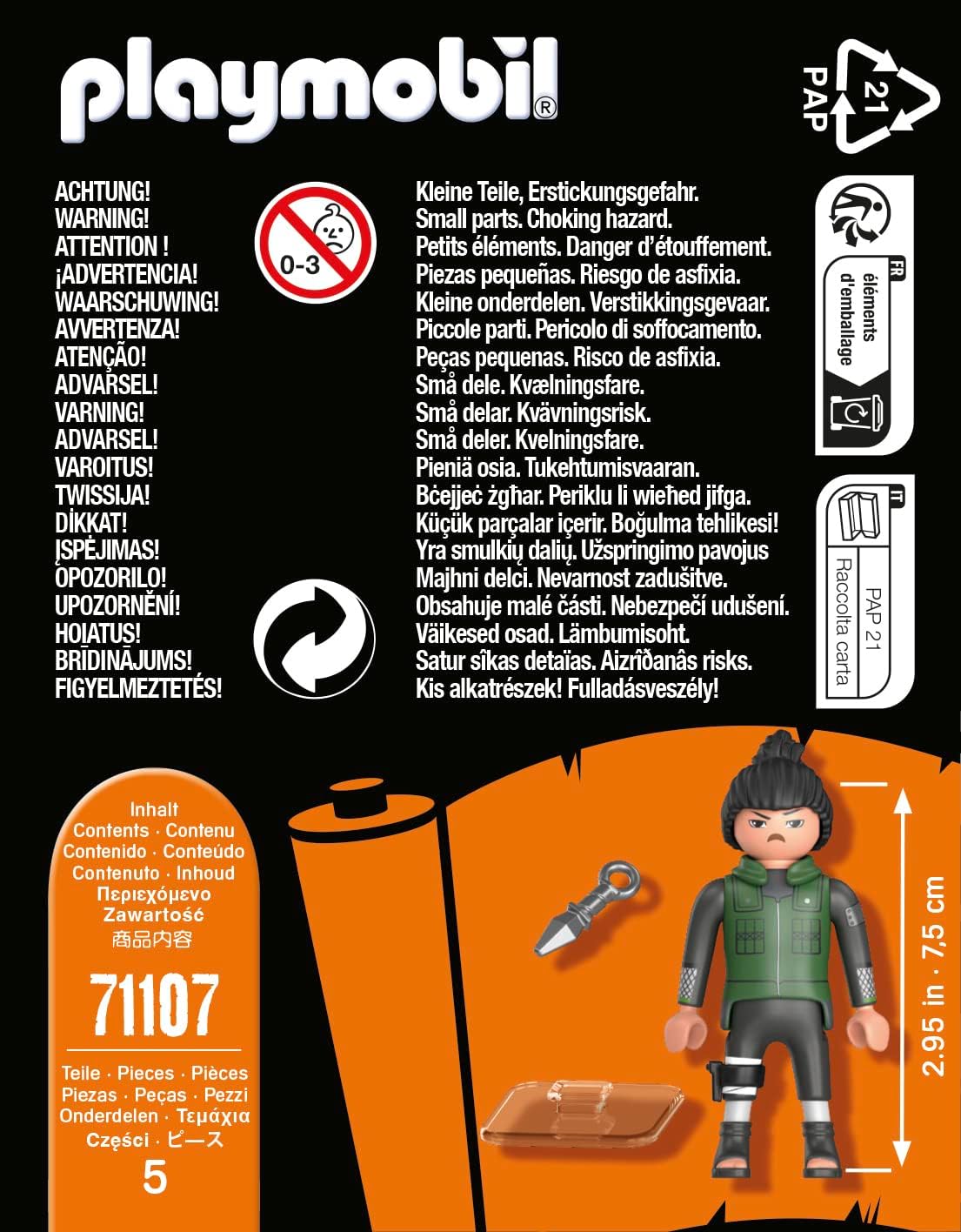 Playmobil 71107 Naruto: Shikamaru Figure Set, Naruto Shippuden anime collectors figure, playset suitable for children an