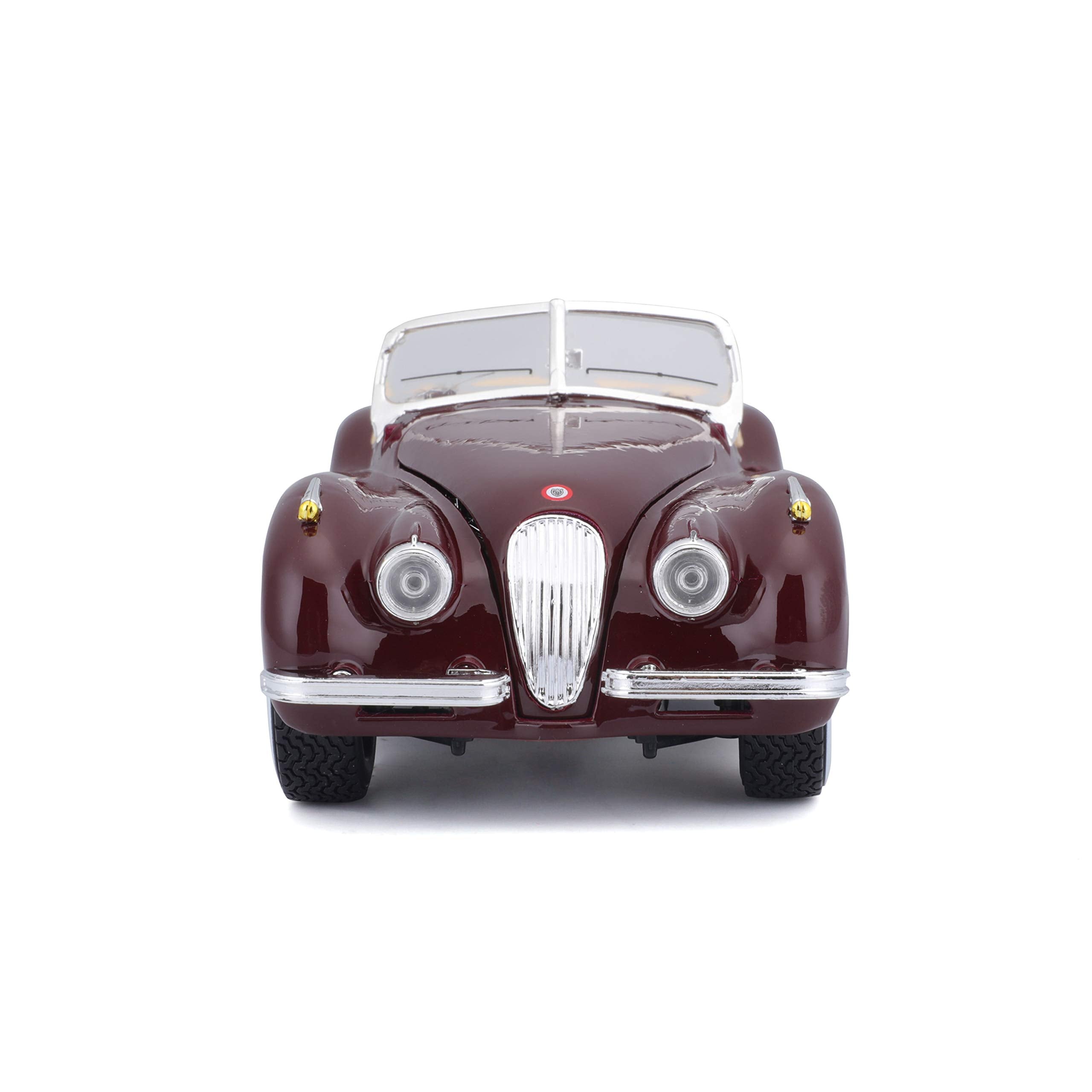 Bburago 1:24 Bijoux Jaguar XK 120 Roadster (1951) Assorted Colours, Silver Or Wine Red Metallic