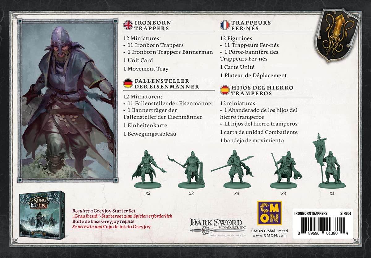 CMON, A Song of Ice & Fire – Iron Men's Trap, Expansion, Tabletop, 2 Players, Ages 14+, 45+ Minutes, German, Multilingua