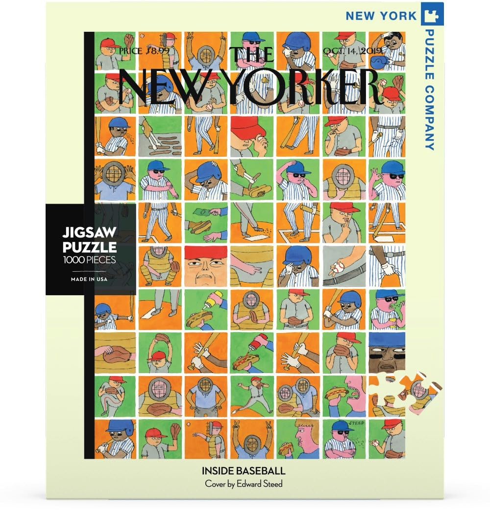 New York Puzzle Company - New Yorker Inside Baseball - 1000 Piece Jigsaw Puzzle