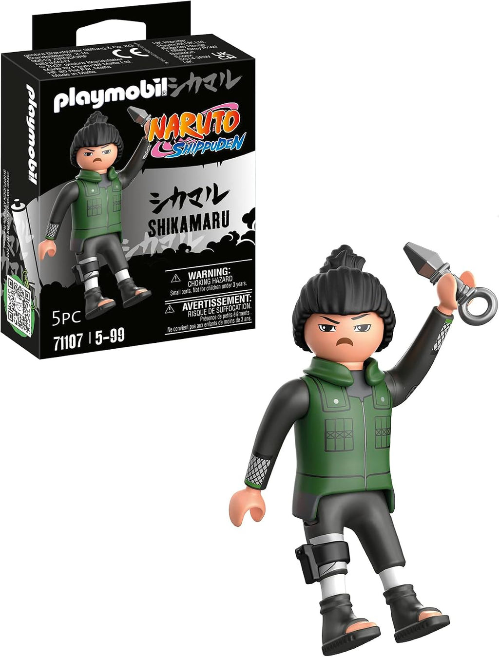 Playmobil 71107 Naruto: Shikamaru Figure Set, Naruto Shippuden anime collectors figure, playset suitable for children an