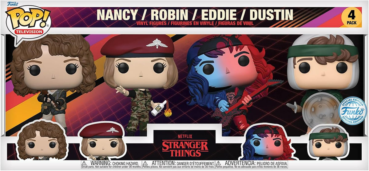 Funko POP! TV: Stranger Things - Robin, Nancy, Dustin & Eddie - 4 Pack