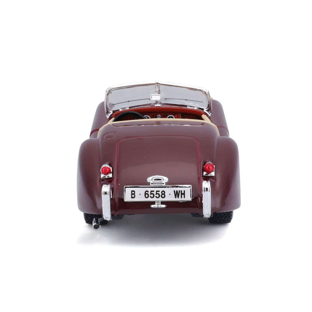 Bburago 1:24 Bijoux Jaguar XK 120 Roadster (1951) Assorted Colours, Silver Or Wine Red Metallic