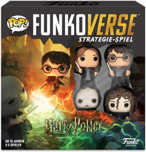 Load image into Gallery viewer, Funko Games Harry Potter 100 Funkoverse - (4 Characters Pack) Board Game, German Version - Harry, Hermione, Bellatrix LeStrange, Lord Voldemort - 3&#39;&#39; (7.6 Cm) POP! - Light Strategy Board Game
