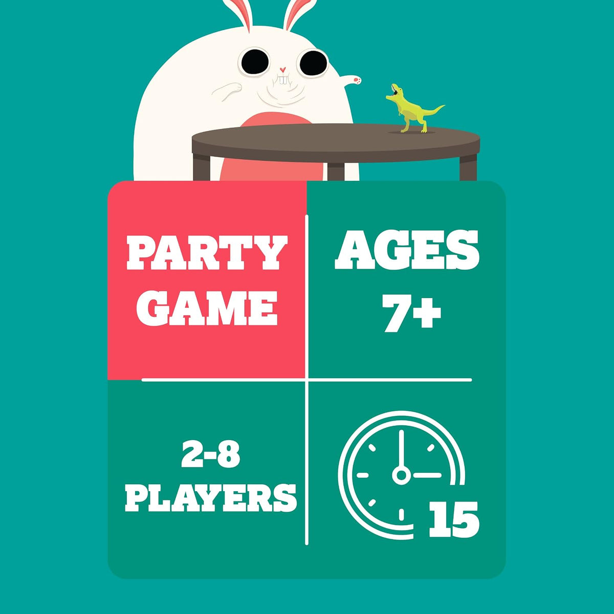 On a Scale of One to T-Rex by Exploding Kittens: A Card Game for People Who Are Bad at Charades - Card Games for Adults,