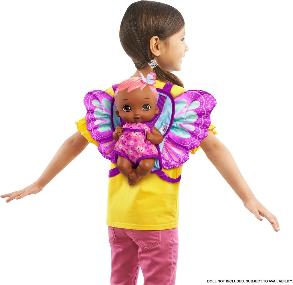 My Garden Baby HBH45 On the Fly 2-in-1 Baby Doll Carrier and Changing Bag (27-cm / 15.75-in) with 5 Accessories, Makes a