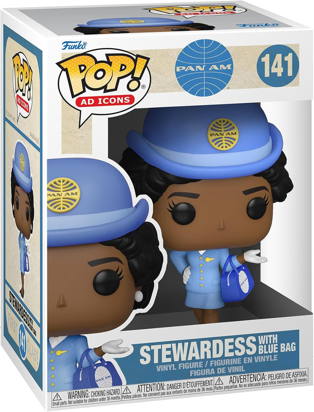Funko POP! Ad Icons: Pan Am Stewardess Am - Stewardess - Blue Bag - Pan-Am - Collectable Vinyl Figure - Gift Idea - Offi