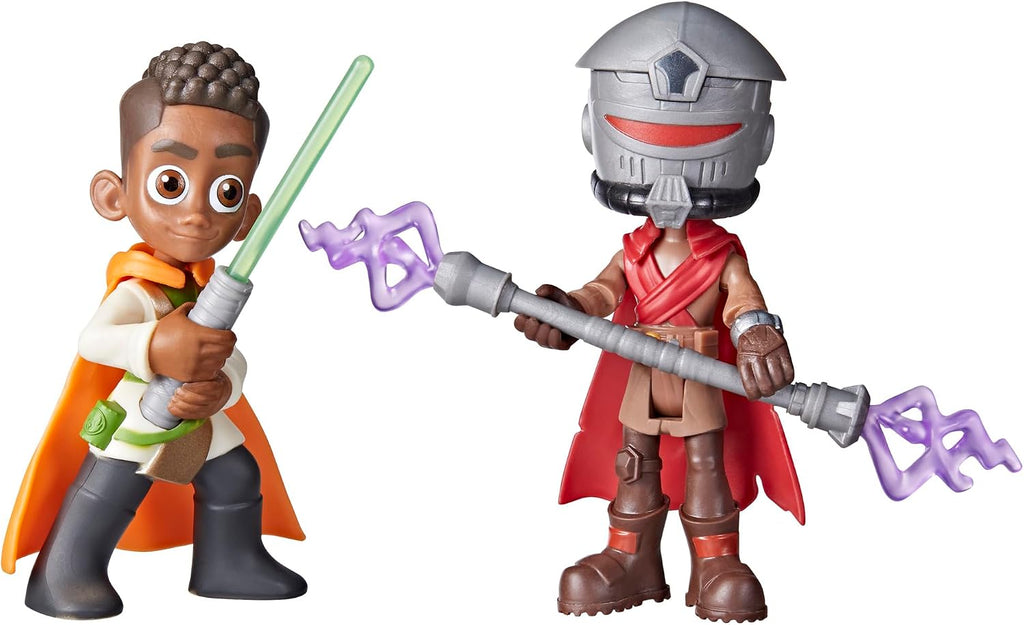 Star Wars Pop-Up Lightsaber Duel, Kai Brightstar & Taborr Action Figures, 4"-Scale Star Wars Toys for Kids