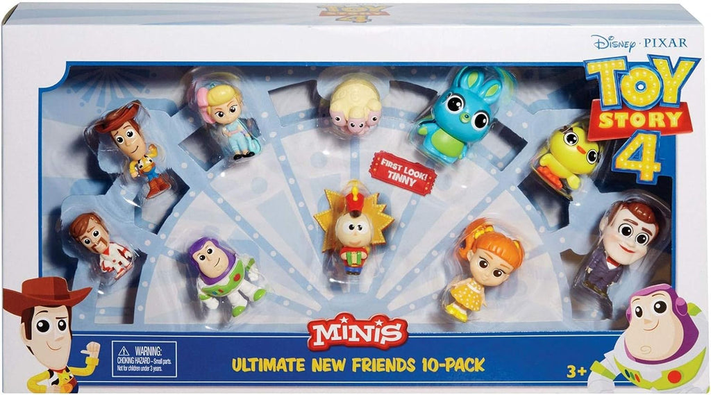 Disney Pixar Toy Story 4 Mini Figures 10-pack Character Collection, Birthday Gift for Kids 3 to 8 Years Old
