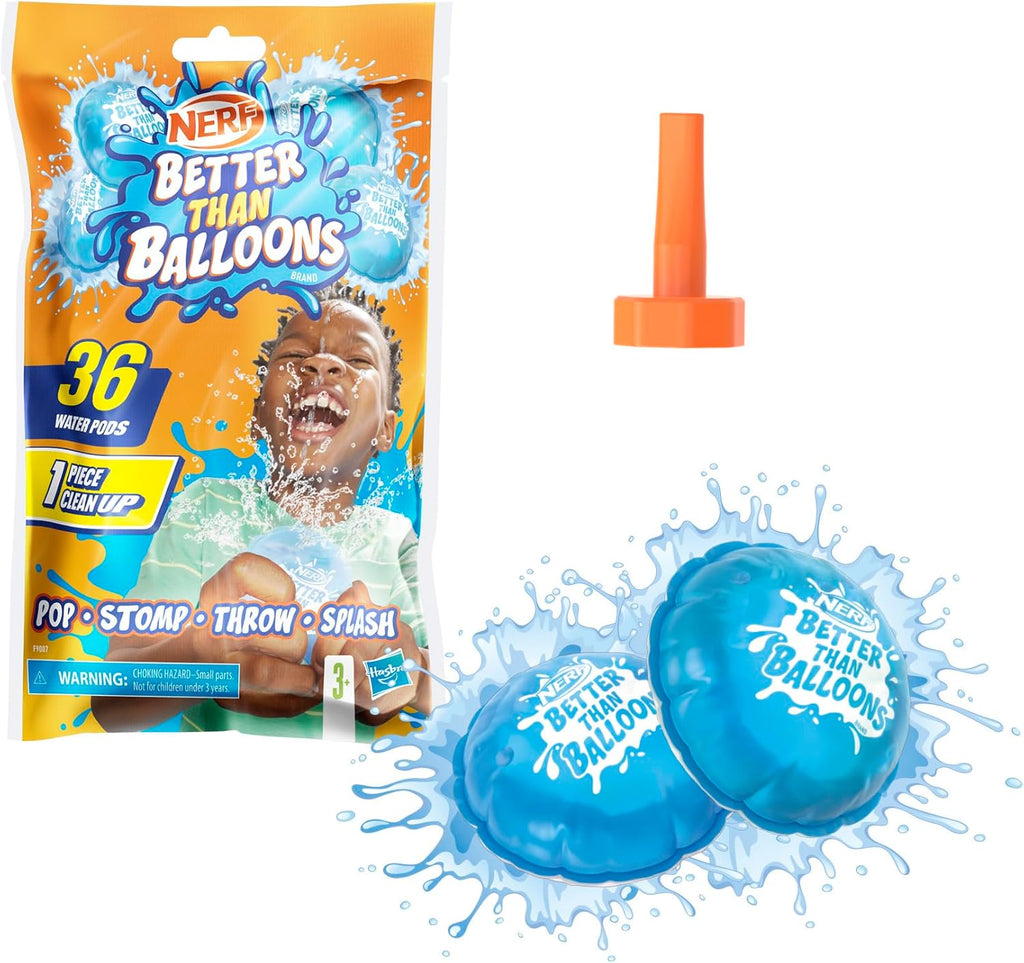 Nerf Better Than Balloons Water Toy for 3+ Year Old Kids, 36 Pods for Outdoor Play with Family and Friends