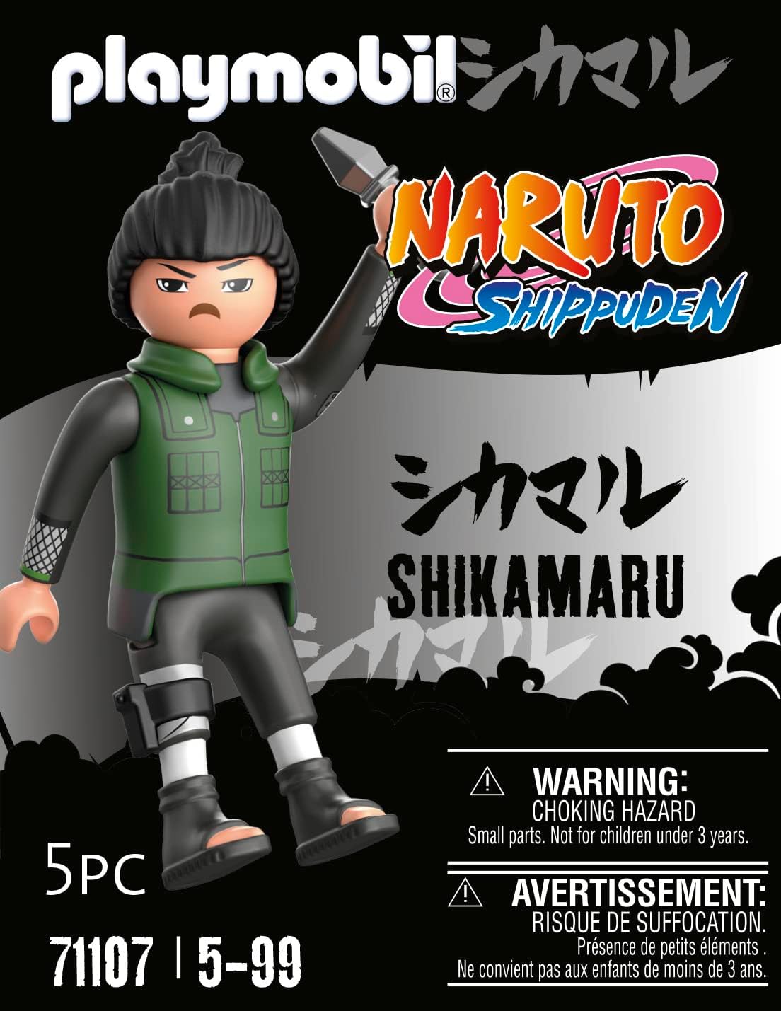 Playmobil 71107 Naruto: Shikamaru Figure Set, Naruto Shippuden anime collectors figure, playset suitable for children an