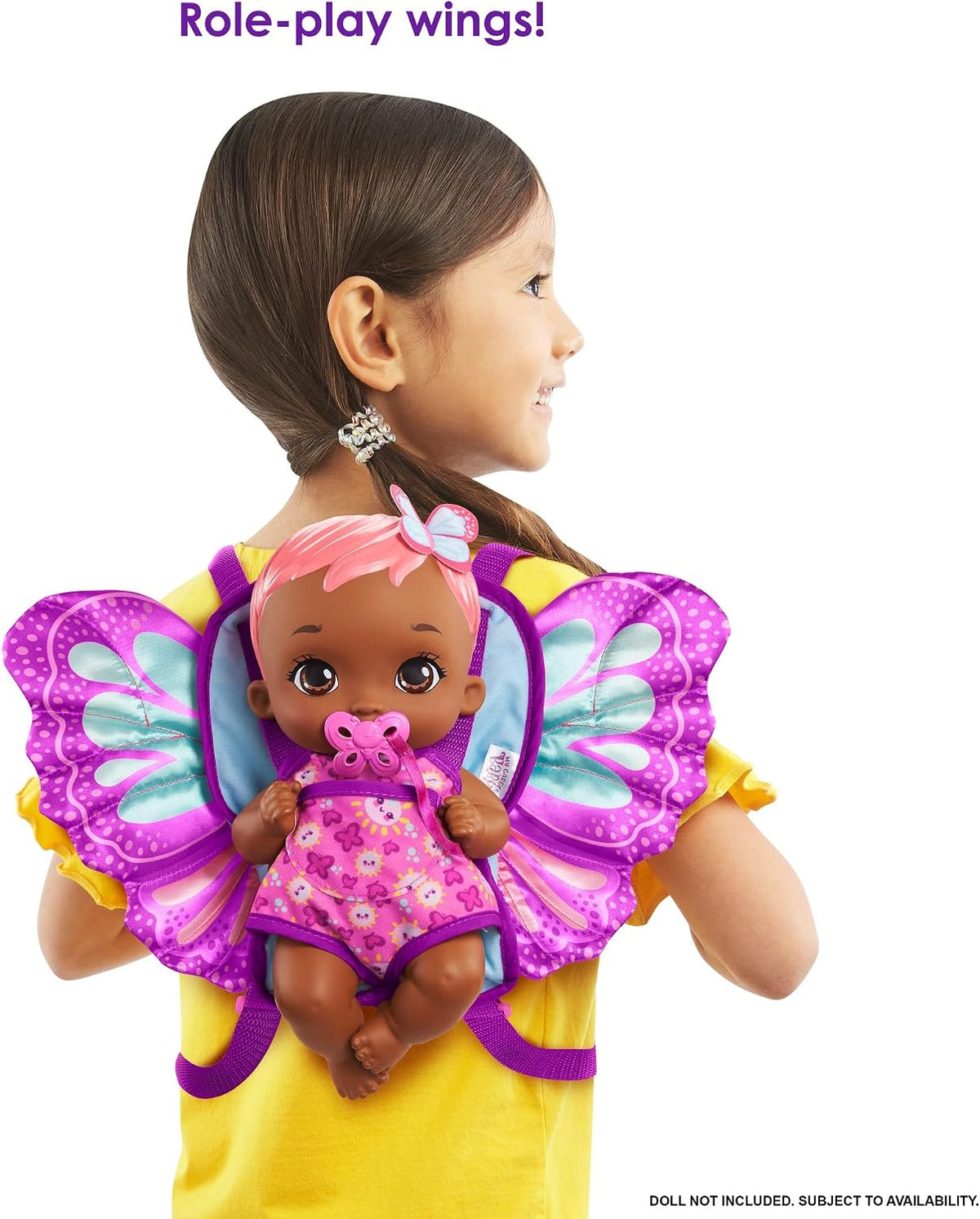 My Garden Baby HBH45 On the Fly 2-in-1 Baby Doll Carrier and Changing Bag (27-cm / 15.75-in) with 5 Accessories, Makes a
