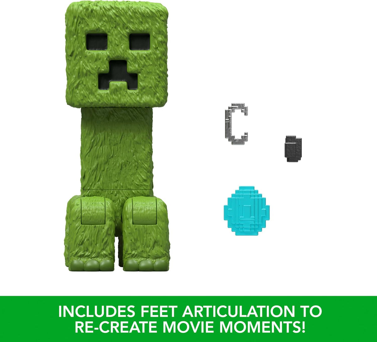 Mattel Minecraft Action Figure & Accessories Set, 4-inch Creeper Posable Character Collectible Inspired by A Minecraft M