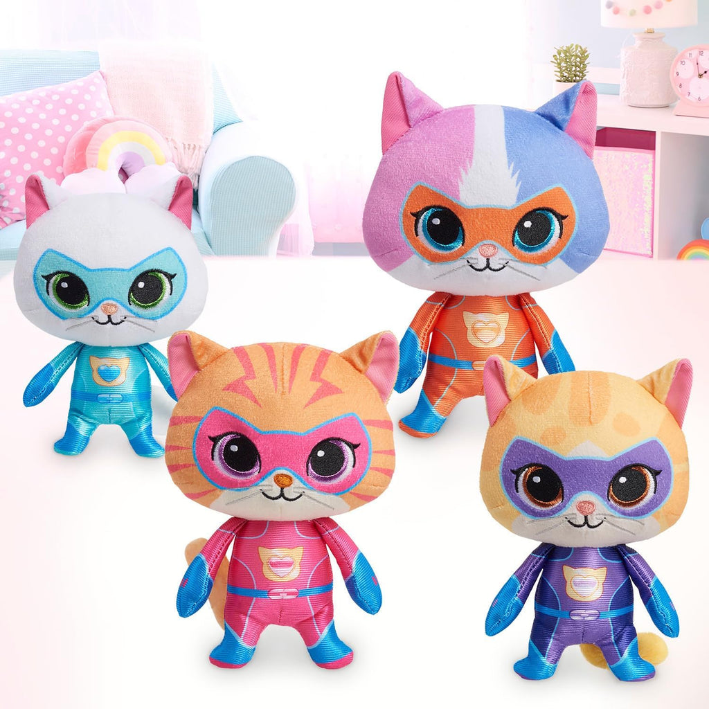 Just Play Disney Junior SuperKitties Small Plush Stuffed Animal, Buddy, Kitten, Kids Toys for Ages 2 Up