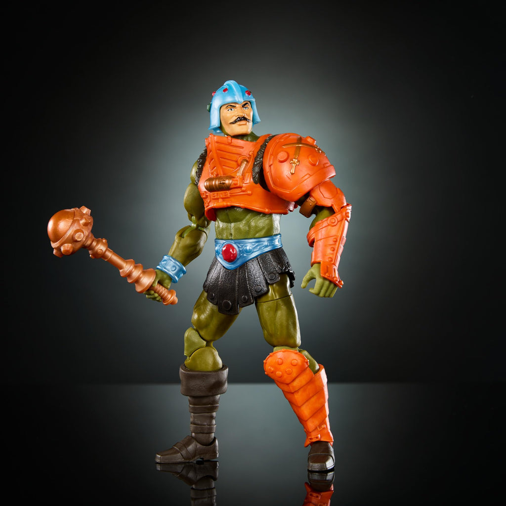 Masters of the Universe Masterverse New Eternia Man-At-Arms Action Figure, 30 Articulations, Swappable Head, Hands & Mace, MOTU Toy, HYC48