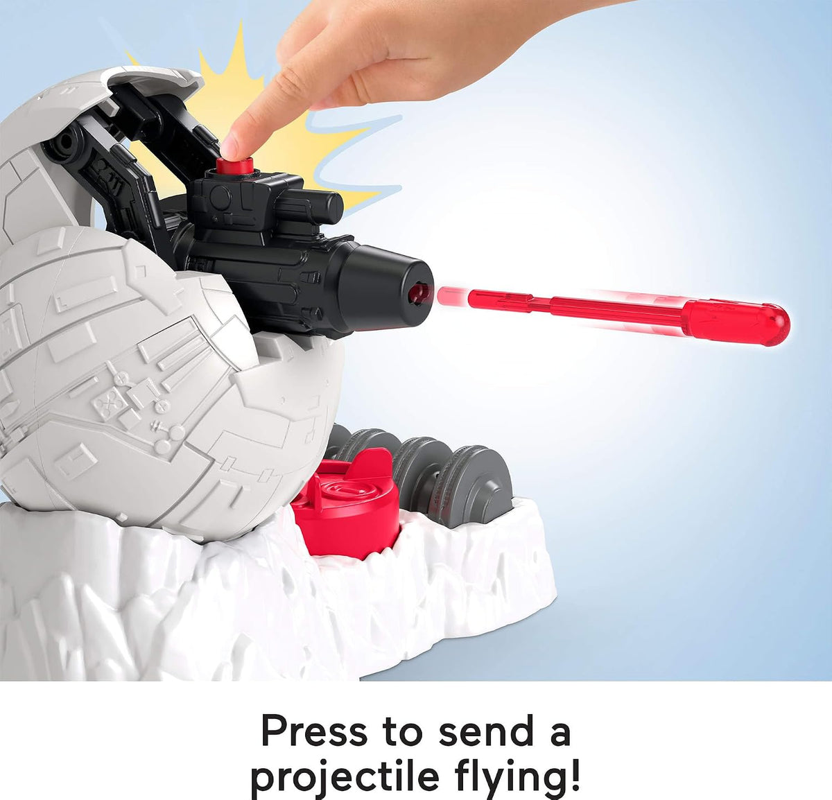 Fisher-Price Imaginext Star Wars Toys Rebel Base Cannon Launcher with Luke Skywalker Metal Character Key for Kids Ages 3