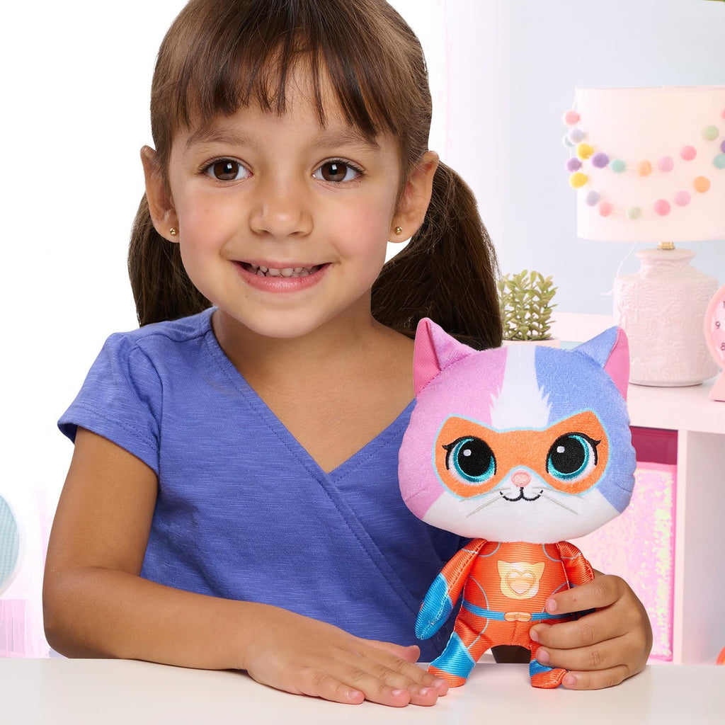 Just Play Disney Junior SuperKitties Small Plush Stuffed Animal, Buddy, Kitten, Kids Toys for Ages 2 Up