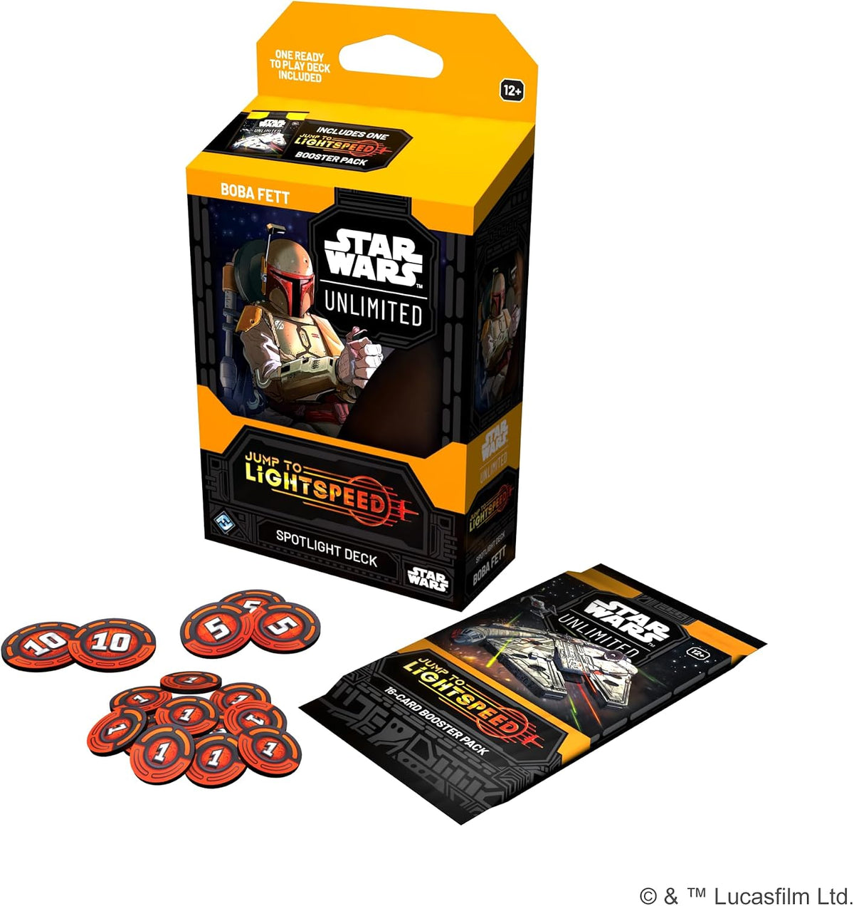 Fantasy Flight Games - Star Wars: Unlimited Trading Card Game - Jump to Lightspeed Boba Fett SPOTLIGHT DECK - Ready-to-P
