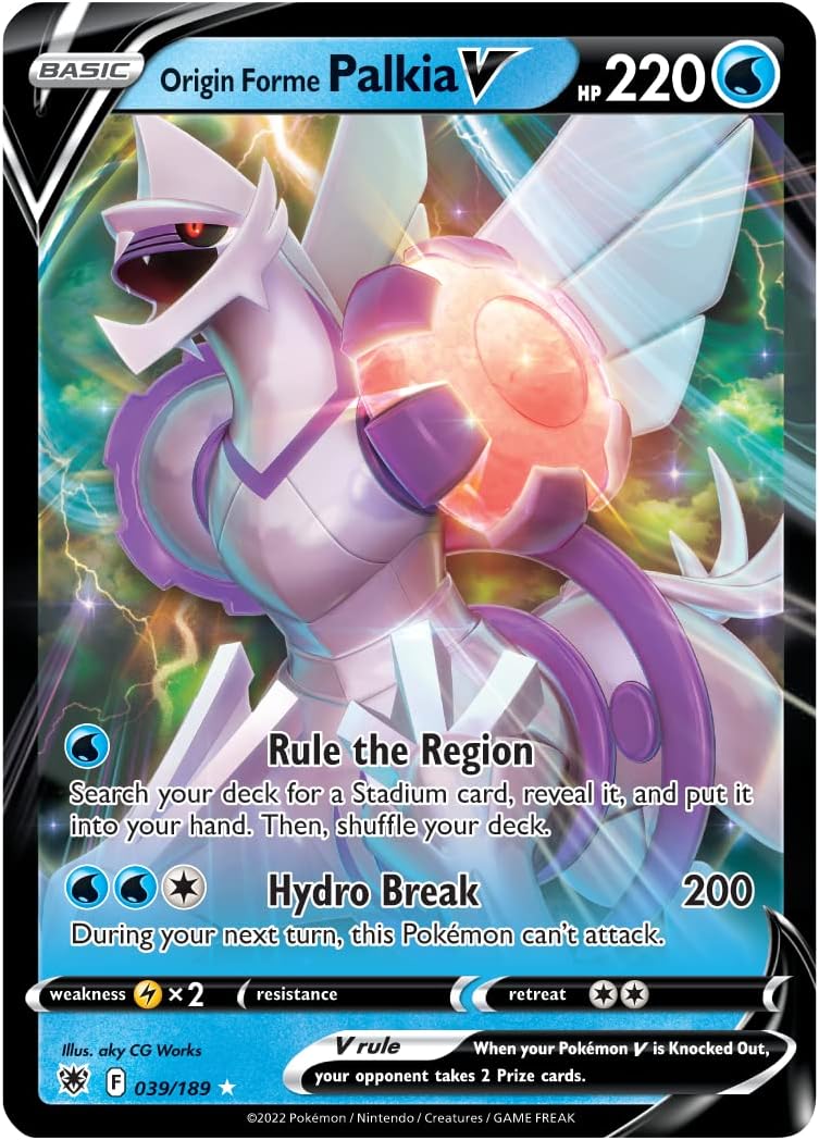 Pokémon TCG: Origin Forme Palkia VSTAR League Battle Deck (60-Card Ready-to-Play Deck, 3 Foil V Cards & 2 Foil VSTAR Car