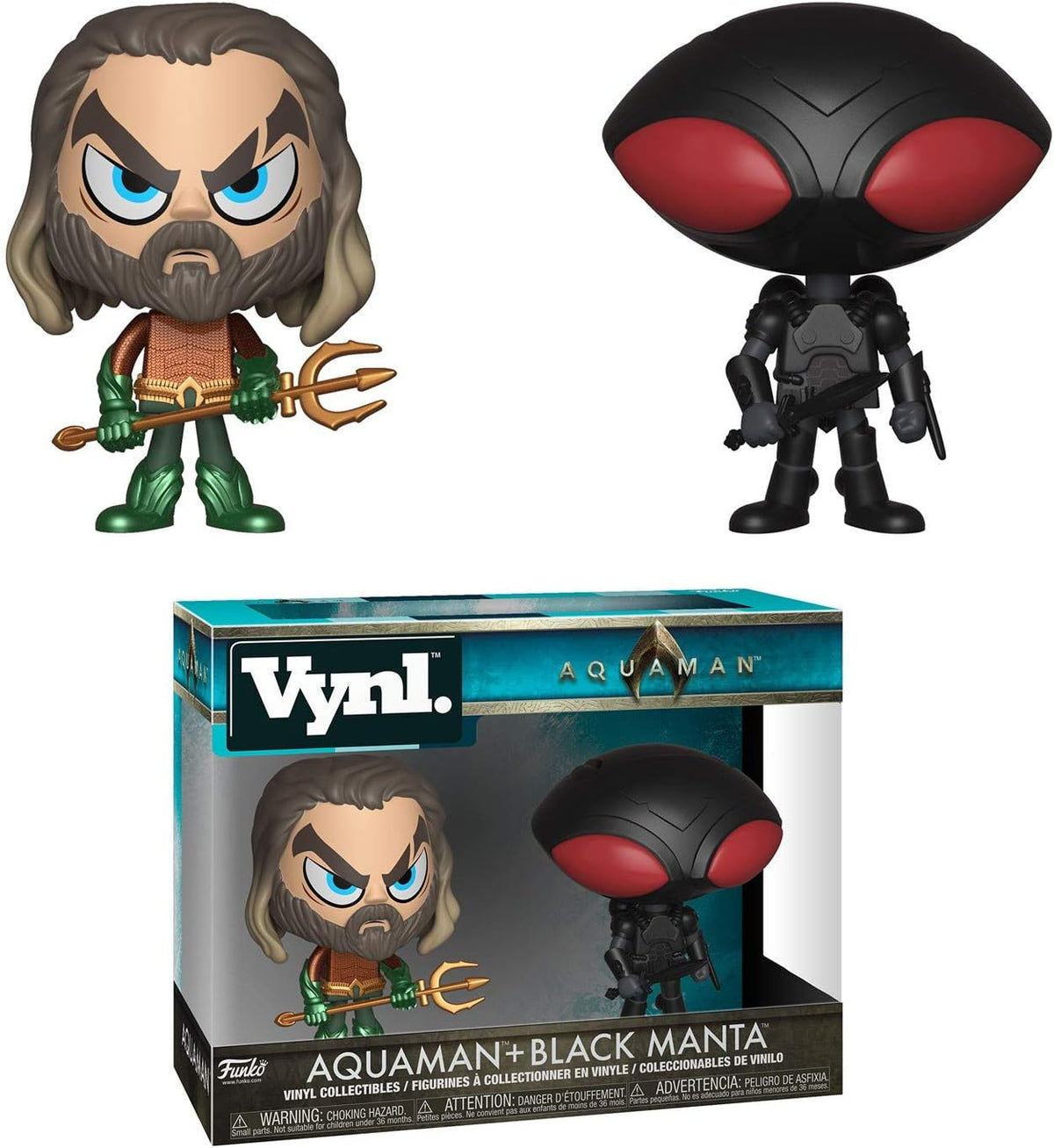 Funko VYNL 4 Inch 2-Pack: Aquaman: Aquaman & Black Manta