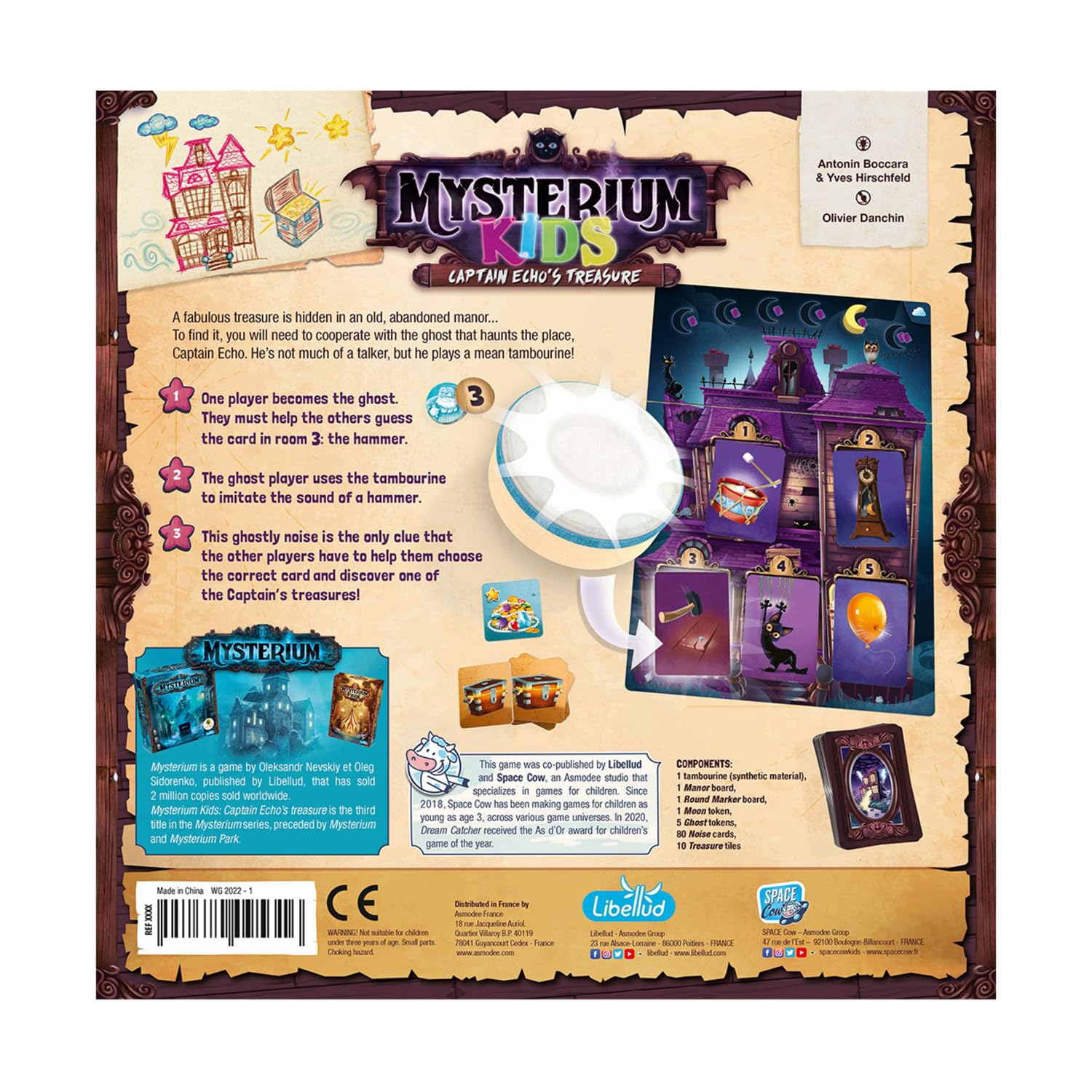 Libellud | Mysterium Kids: Captain Echo's Treasure | Family Board Game | Ages 6+ | 2-6 Players |20 Minutes Playing Time