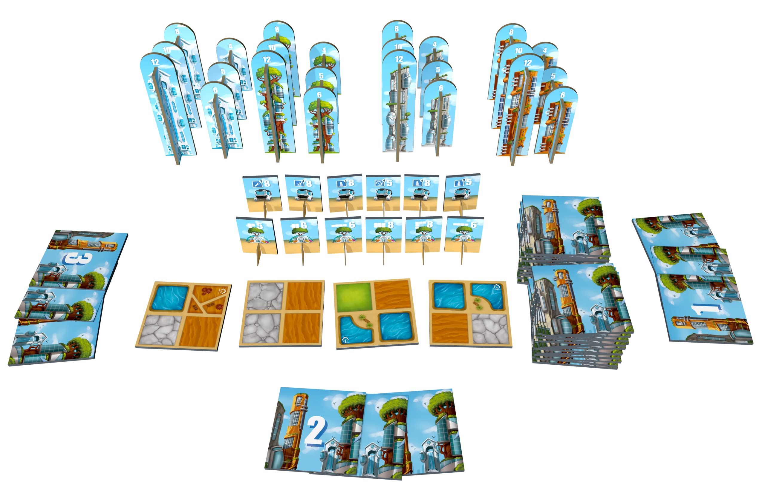 Blue Orange | Neoville | Strategy Game | Ages 10+ | 2-4 Players | 45 Minutes Playing Time