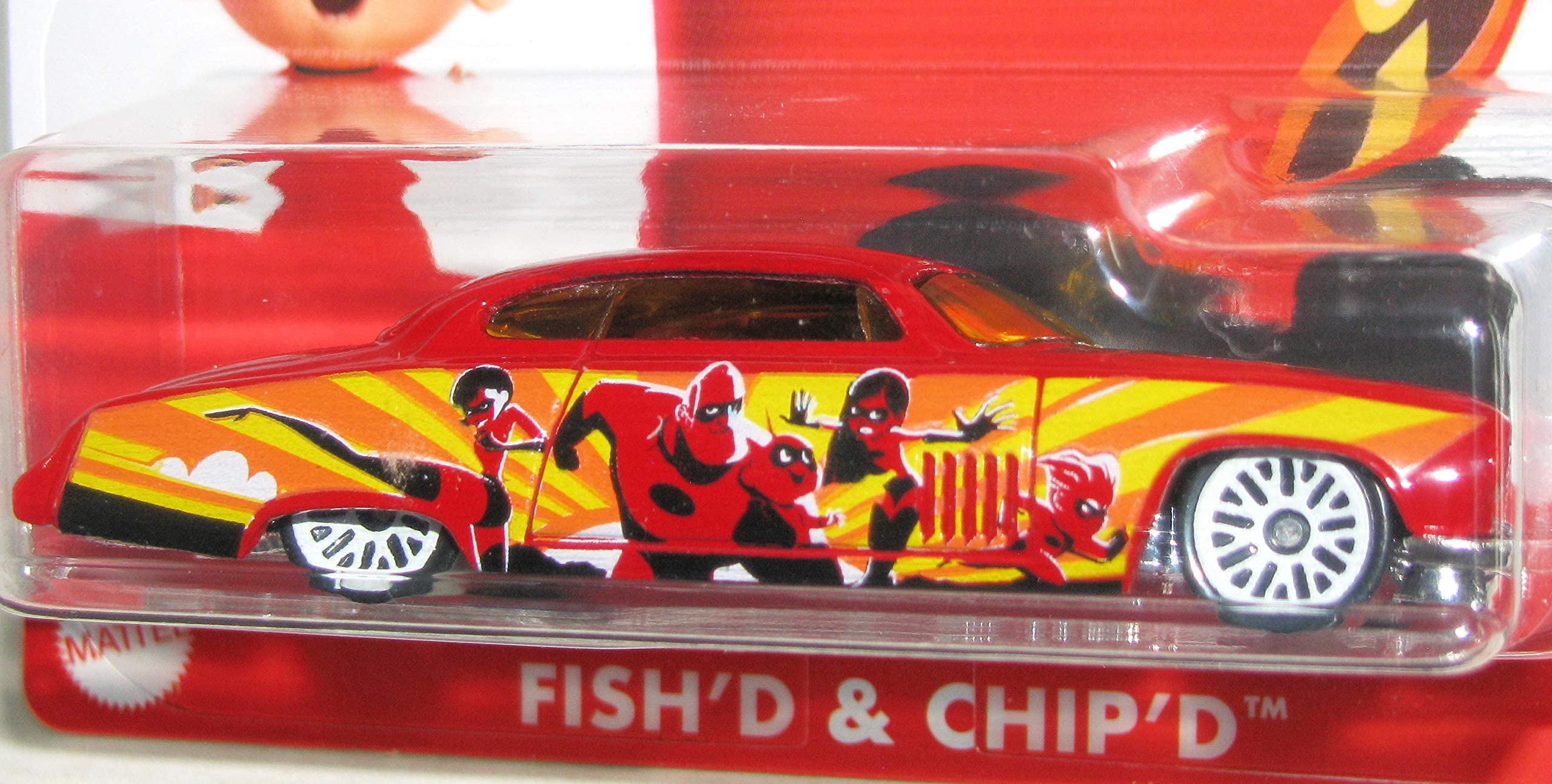 Hot Wheels Disney Pixar The Incredibles Fish'd & Chip'd Model Car Scale 1:64 Metal Die-Cast Mr. Amazing Elastigirl Jack-Jack
