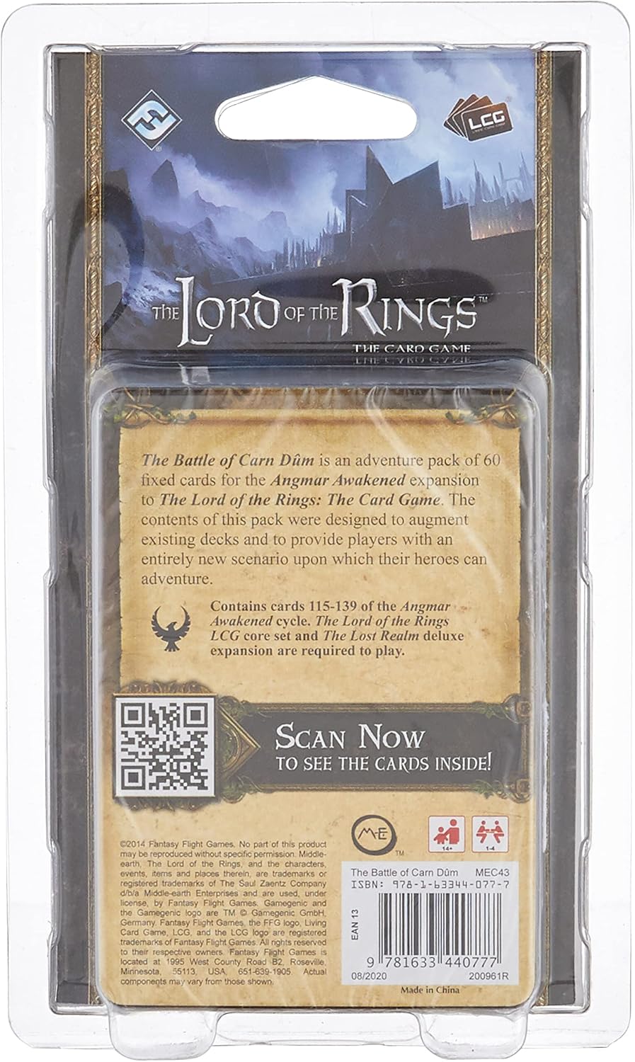 Asmodee MEC43 Lord of The Rings LCG- The Battle of Carn Dum Card Game