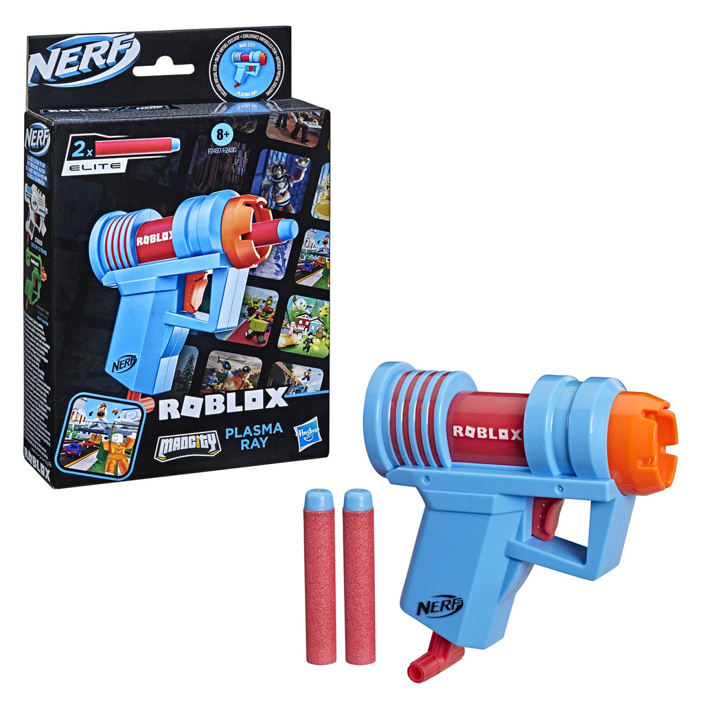 Nerf Roblox Mad City Plasma Ray Toy Gun Foam Dart Blaster - Includes 2x Darts