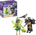 Playmobil 71350 Adventures of Ayuma - Forest Fairy & Bat Fairy with Soul Animals, mystical forest, moon and soul fairies, fun imaginative role-play, playsets suitable for children ages 7+