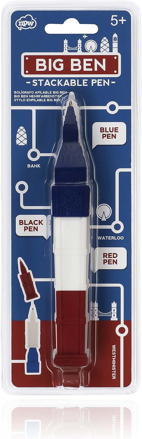 NPW Novelty Stackable Ballpoint Pen - Set of 3 London Big Ben Pens