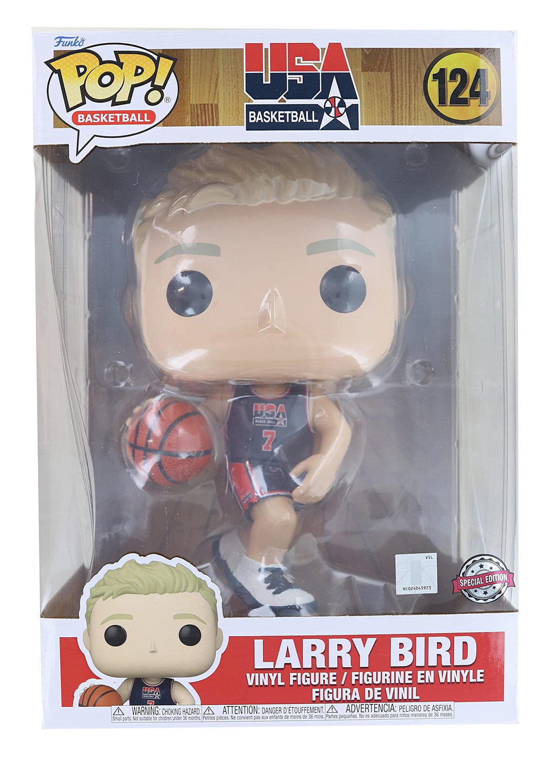 Basketball Super Sized Jumbo POP! Vinyl figurine Larry Bird (Team USA) 25 cm