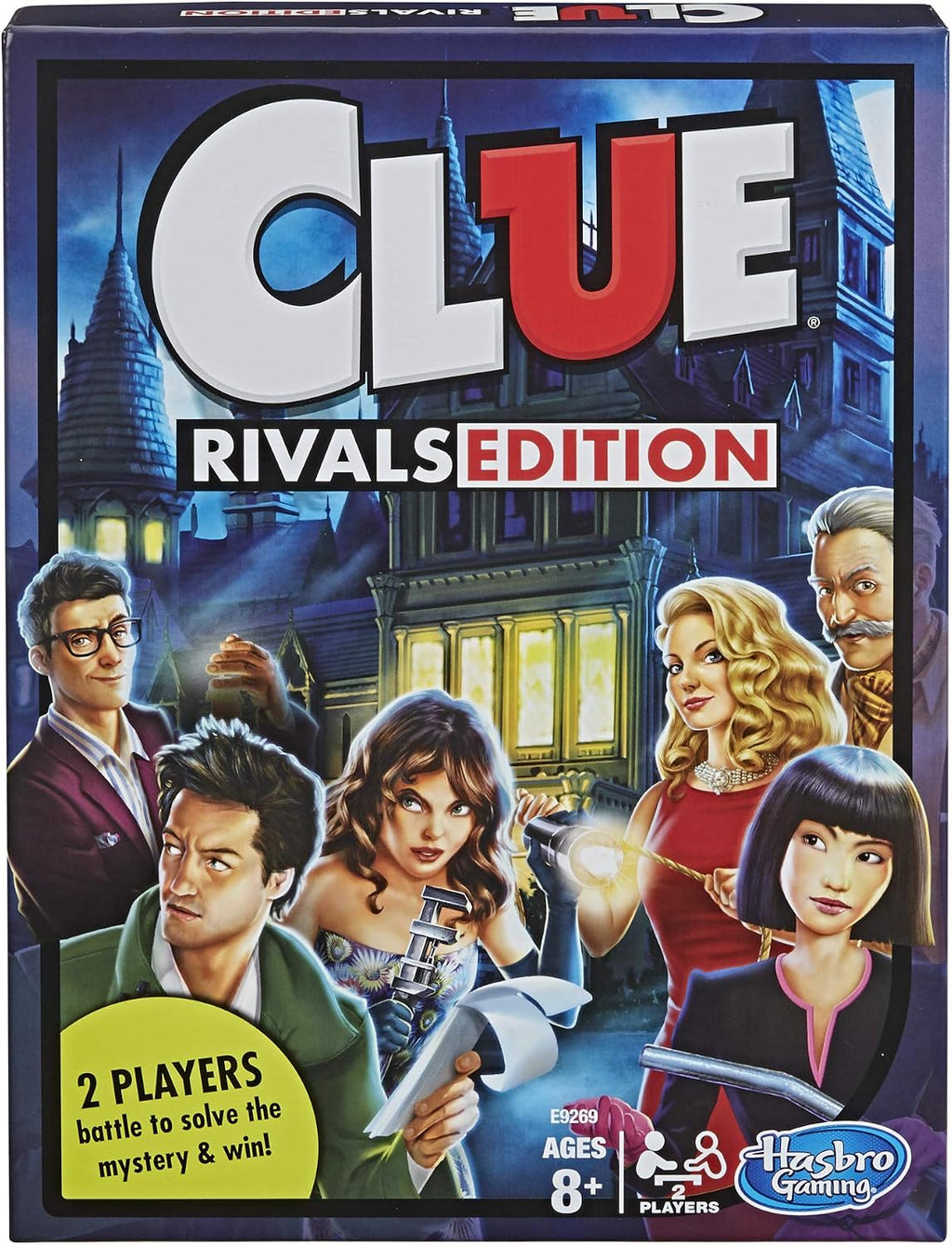 Hasbro Cluedo Board Game - Edition for Rivals, One-to-One for 2 Players, Fast Classic Detective Game for Children from 8