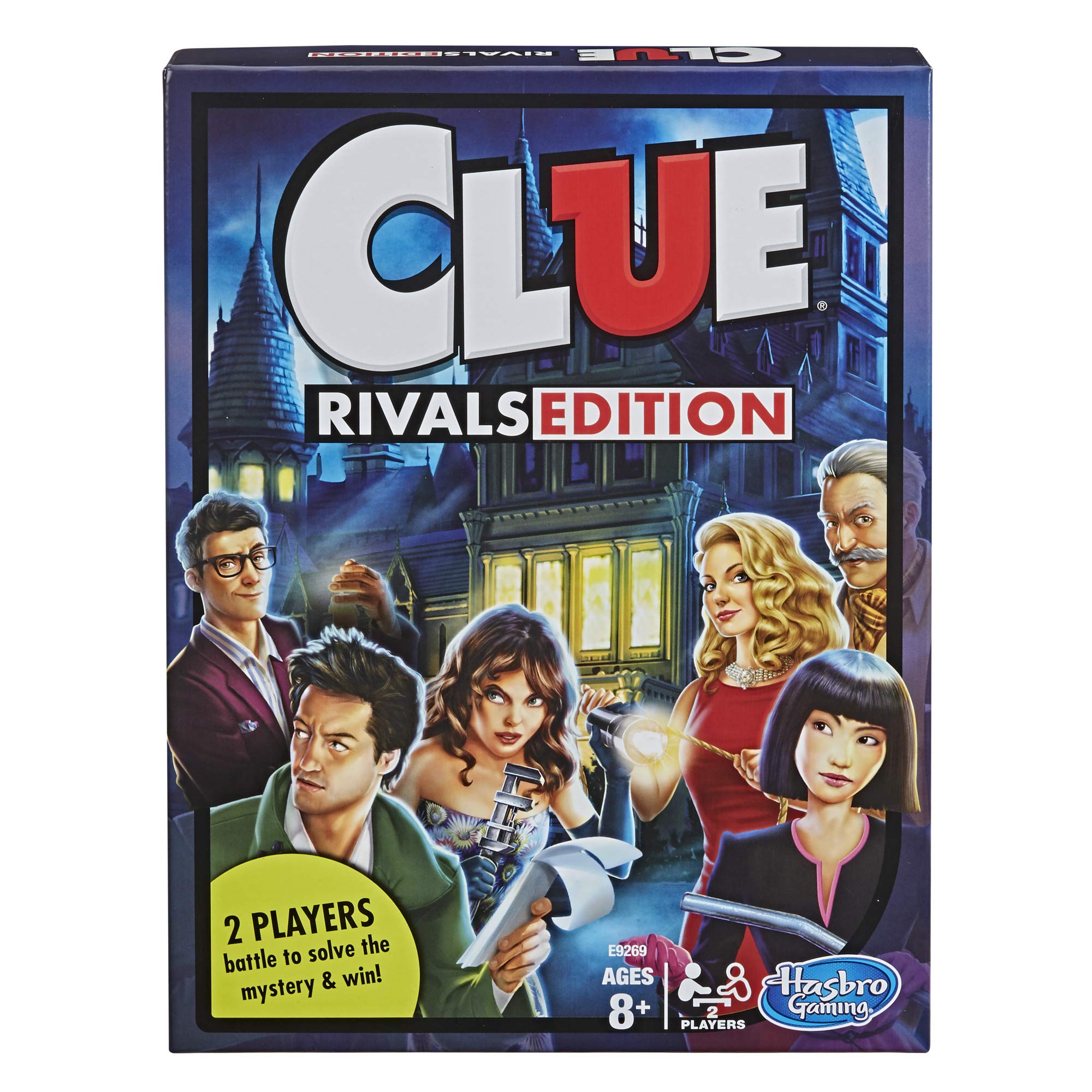 Hasbro Cluedo Board Game - Edition for Rivals, One to One Game for 2 Players, Fast Game, for Children from 8 Years, Classic Detective Game: Discover Who Committed the Crime