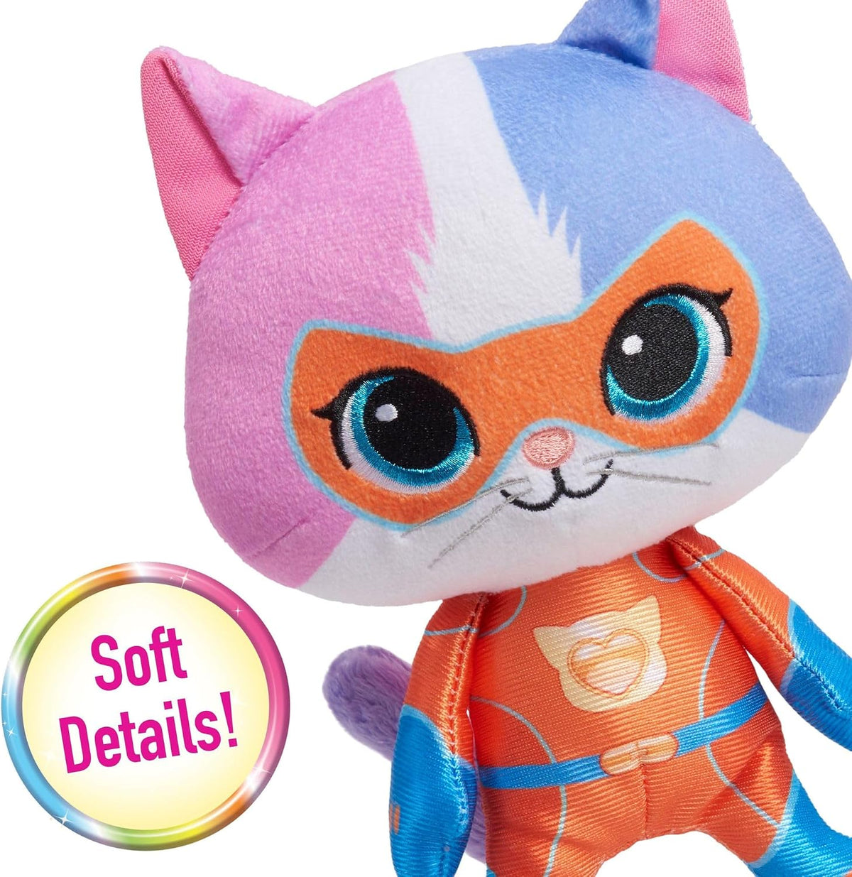 Just Play Disney Junior SuperKitties Small Plush Stuffed Animal, Buddy, Kitten, Kids Toys for Ages 2 Up