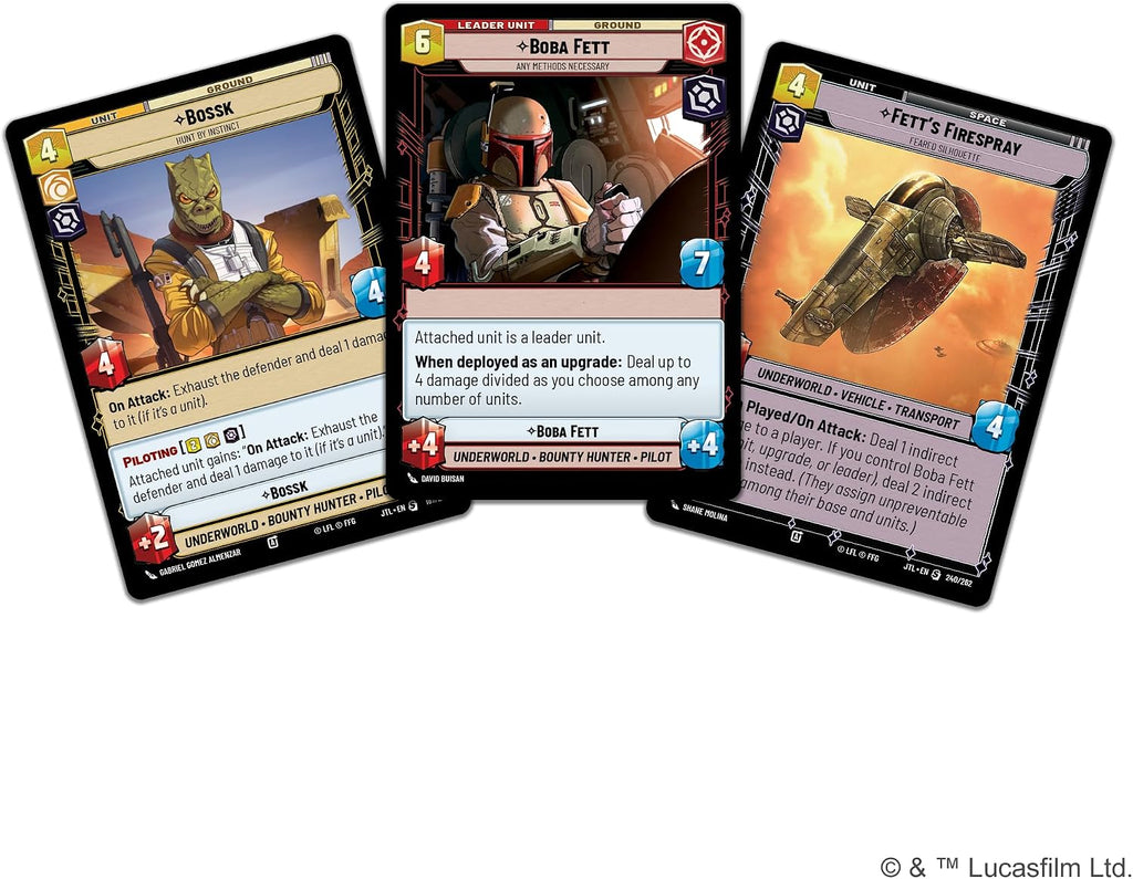 Fantasy Flight Games - Star Wars: Unlimited Trading Card Game - Jump to Lightspeed Boba Fett SPOTLIGHT DECK - Ready-to-P
