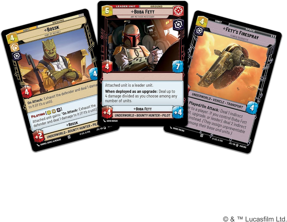 Fantasy Flight Games - Star Wars: Unlimited Trading Card Game - Jump to Lightspeed Boba Fett SPOTLIGHT DECK - Ready-to-P