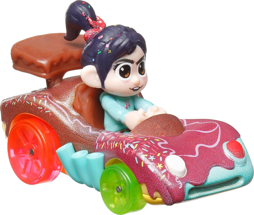 Hot Wheels RacerVerse, Set of 4 Die-Cast Disney Toy Cars Optimized for Hot Wheels Track with Popular Disney Characters a