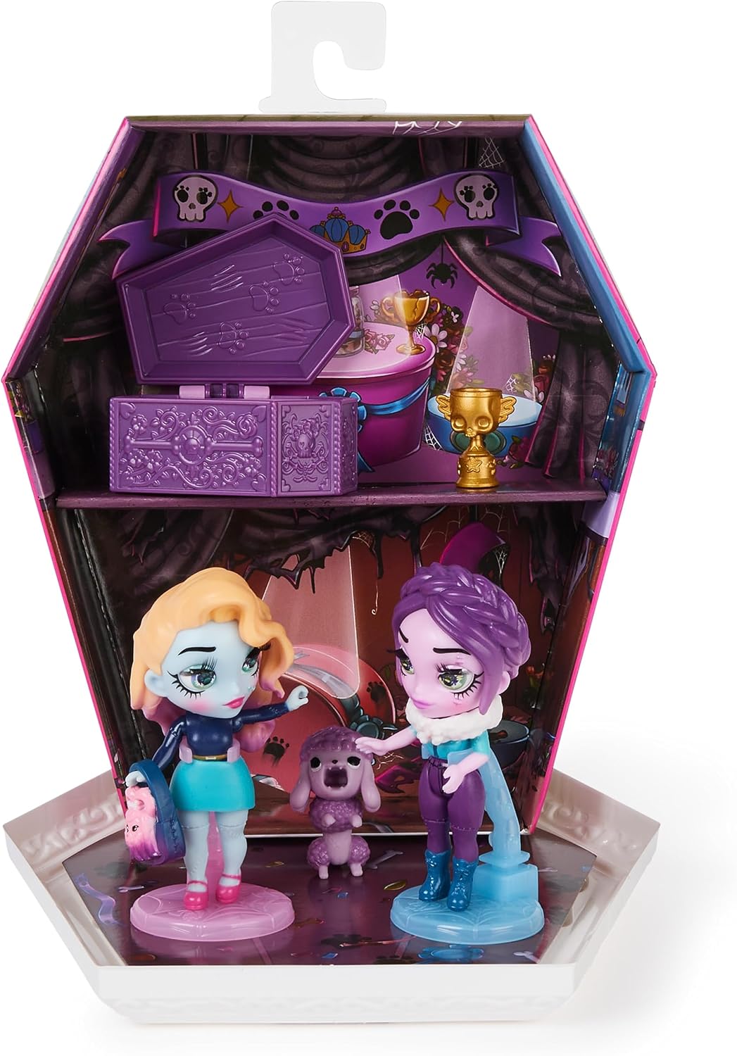 Zombaes Forever, Wild Vibes, Rest in Show Zombie Dolls and Accessories Deluxe Set, 2 Exclusive 8.9-cm Figures, 2 Pets an