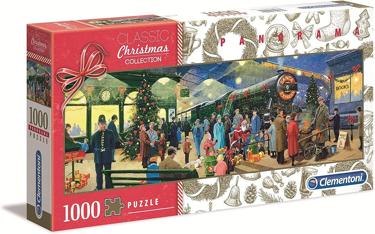 Clementoni - 39577 - Christmas Collection - Panorama Christmas Santa Puzzle - Adult Puzzle 1000 pieces, Christmas Puzzle