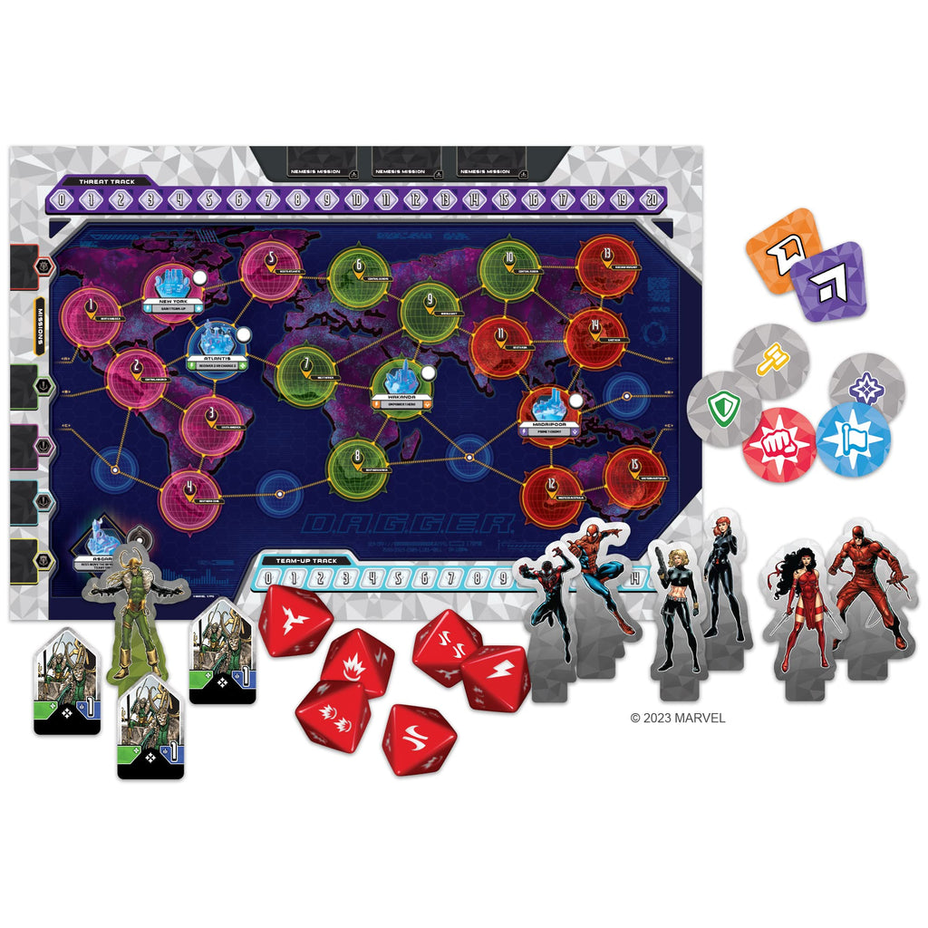Fantasy Flight Games | MARVEL D.A.G.G.E.R. | Cooperative Board Game | Ages 12+ | 1-5 Players | 3-4 Hours Playing Time