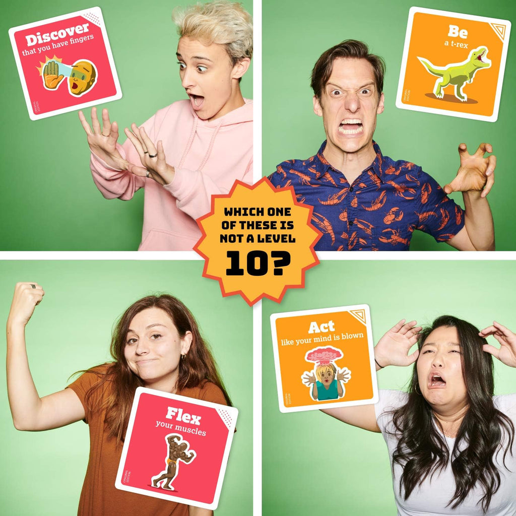 On a Scale of One to T-Rex by Exploding Kittens: A Card Game for People Who Are Bad at Charades - Card Games for Adults,