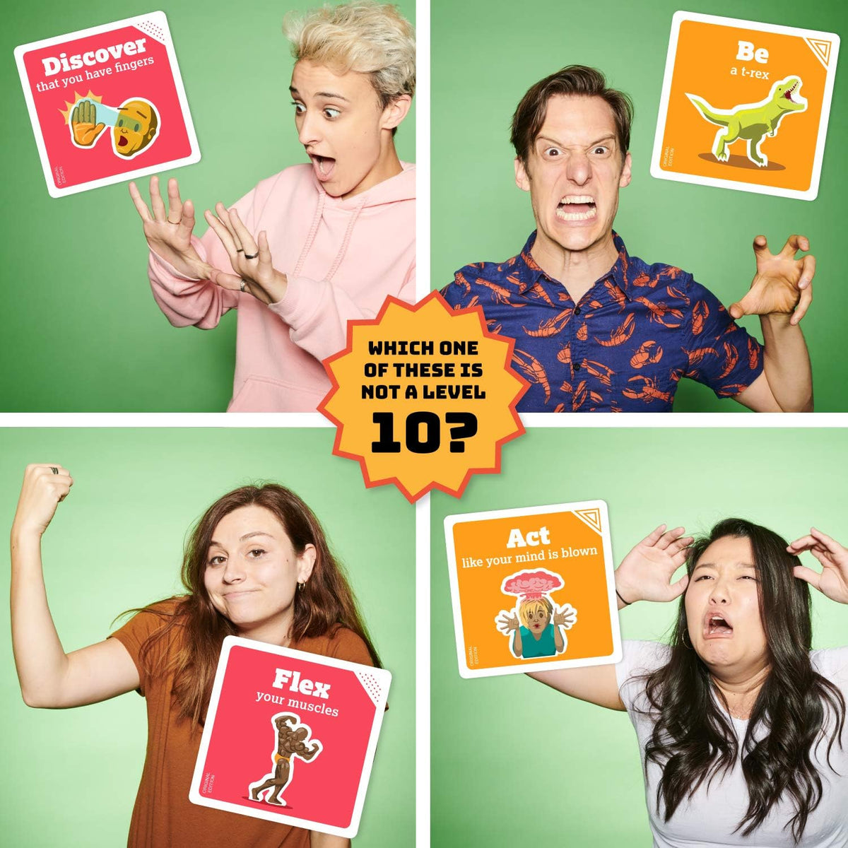 On a Scale of One to T-Rex by Exploding Kittens: A Card Game for People Who Are Bad at Charades - Card Games for Adults,