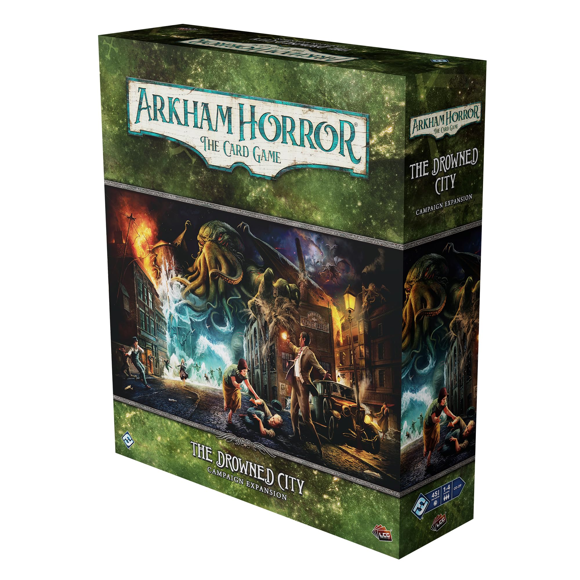 Fantasy Flight Games | Arkham Horror: The Drowned City Campaign Expansion | Card Game | Ages 14+ | 1-4 Players | 1-2 Hours Playing Time